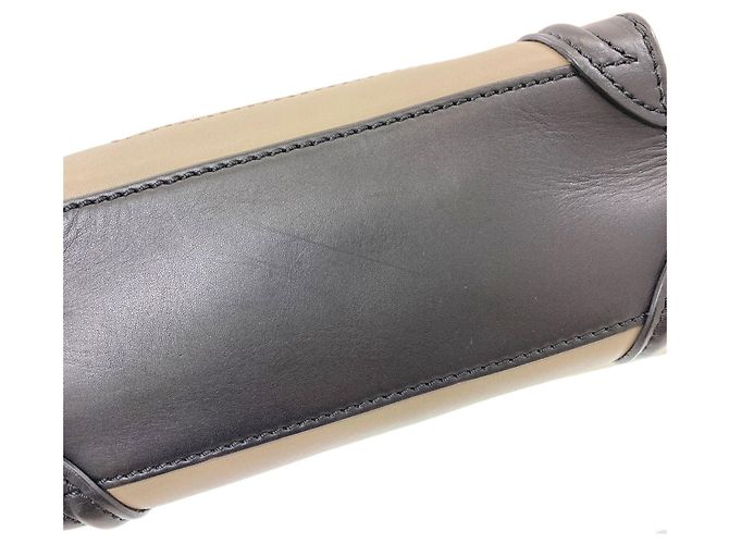 Céline Borsa 2-Way Celine Luggage Nano Nero Beige Cachi - vista 17