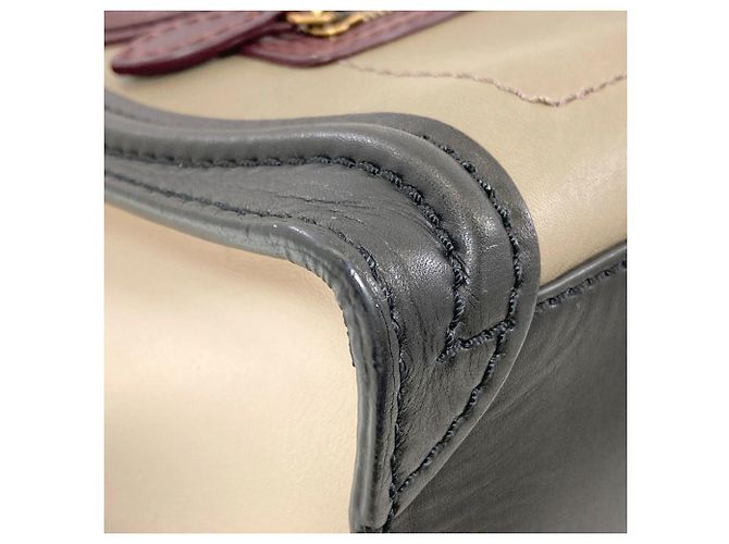 Céline Borsa 2-Way Celine Luggage Nano Nero Beige Cachi - vista 26