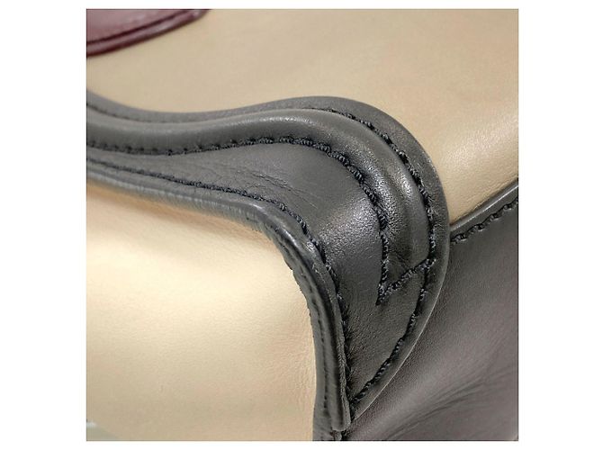 Céline Borsa 2-Way Celine Luggage Nano Nero Beige Cachi - vista 28