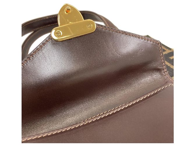 Borsa a 2 vie Fendi Zucca Pattern Marrone - vista 10