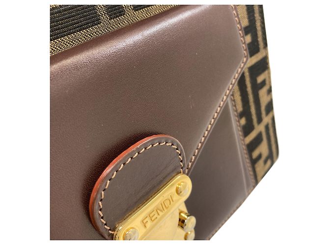 Borsa a 2 vie Fendi Zucca Pattern Marrone - vista 12