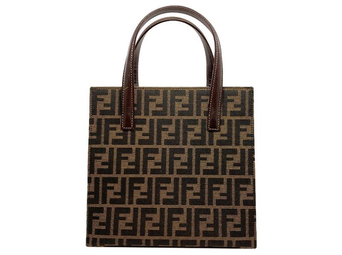 Borsa a 2 vie Fendi Zucca Pattern Marrone - vista 2