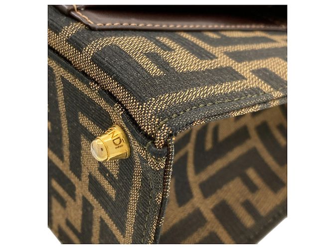 Borsa a 2 vie Fendi Zucca Pattern Marrone - vista 22