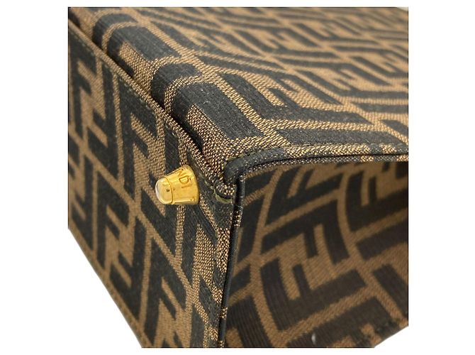 Borsa a 2 vie Fendi Zucca Pattern Marrone - vista 24