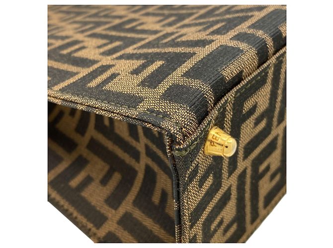Borsa a 2 vie Fendi Zucca Pattern Marrone - vista 25