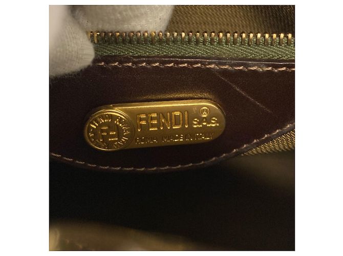 Borsa a 2 vie Fendi Zucca Pattern Marrone - vista 6