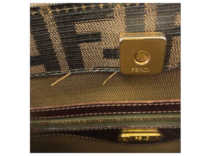 Borsa a 2 vie Fendi Zucca Pattern Marrone - vista 9