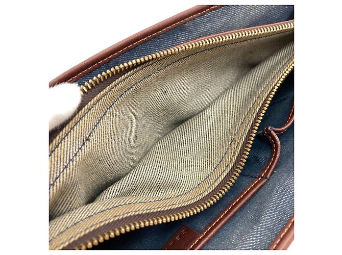 Céline Celine Boogie Bag Handtasche Braun Dunkelblau - Ansicht 11