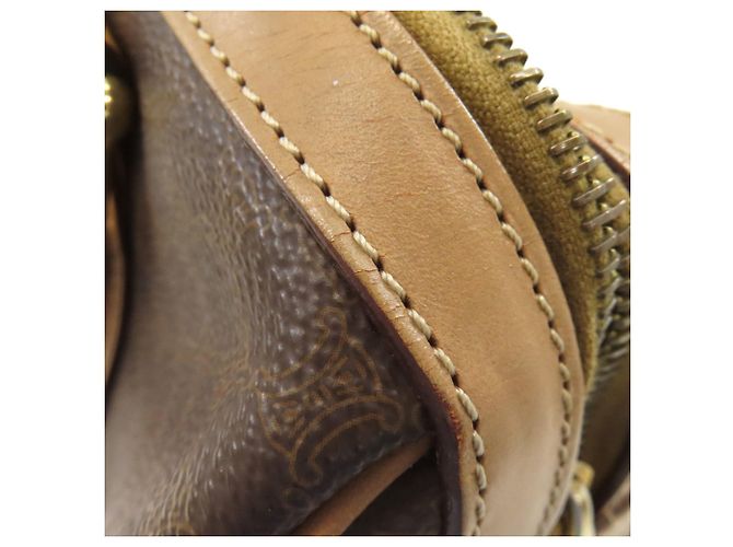 Céline Borsa Mini Boston Celine in PVC/Pelle marrone - vista 12
