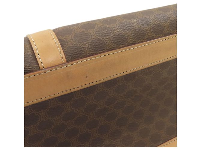 Céline Borsa Mini Boston Celine in PVC/Pelle marrone - vista 13