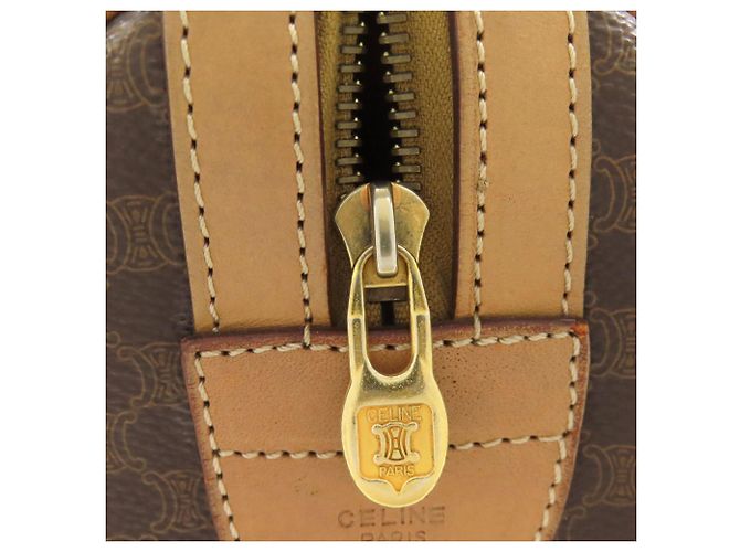 Céline Borsa Mini Boston Celine in PVC/Pelle marrone - vista 14