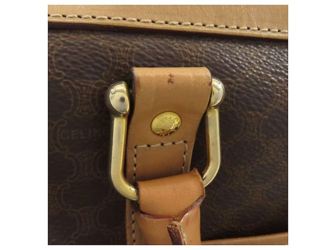 Céline Borsa Mini Boston Celine in PVC/Pelle marrone - vista 15