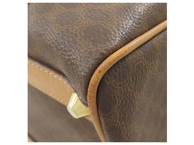 Céline Borsa Mini Boston Celine in PVC/Pelle marrone - vista 18