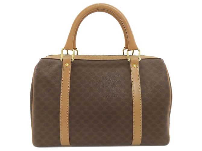 Céline Borsa Mini Boston Celine in PVC/Pelle marrone - vista 2