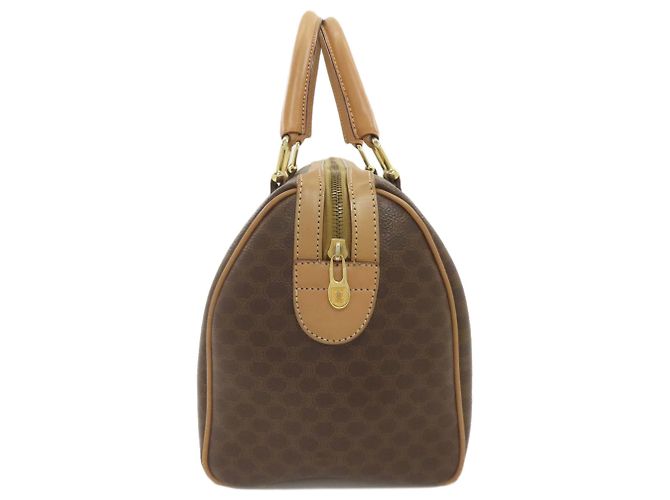 Céline Borsa Mini Boston Celine in PVC/Pelle marrone - vista 3