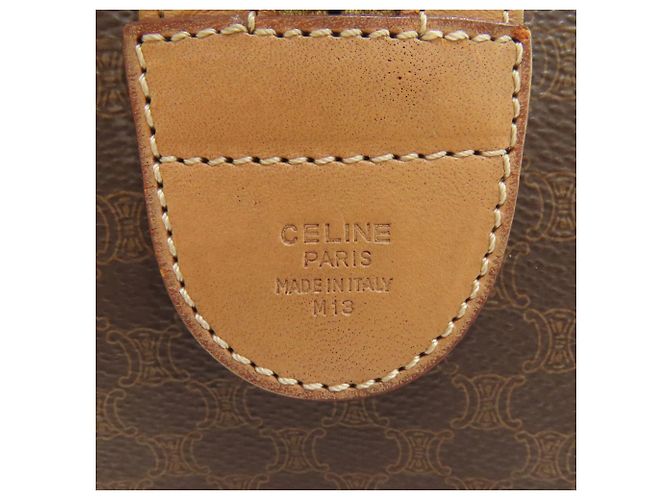 Céline Borsa Mini Boston Celine in PVC/Pelle marrone - vista 6