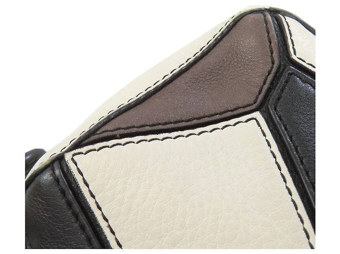 Borsa 2-Way Loewe Puzzle Bag Mini Marrone Nero Bianco - vista 11