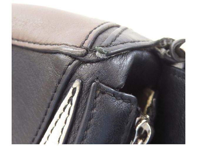 Borsa 2-Way Loewe Puzzle Bag Mini Marrone Nero Bianco - vista 18