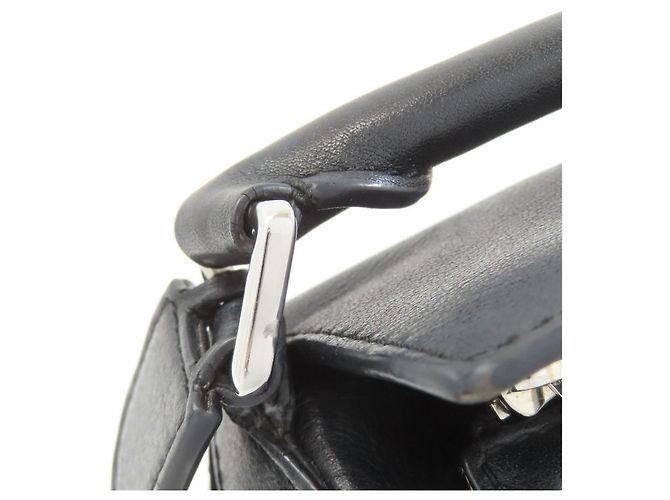 Borsa 2-Way Loewe Puzzle Bag Mini Marrone Nero Bianco - vista 21