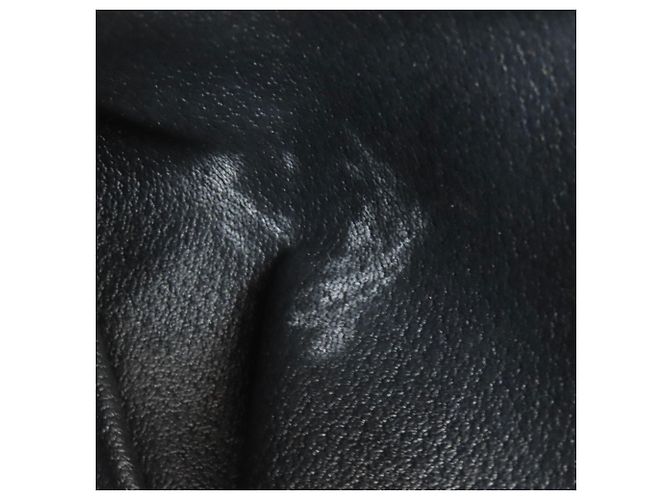 Céline Borsa a tracolla con coulisse in pelle nera Celine Nero - vista 11
