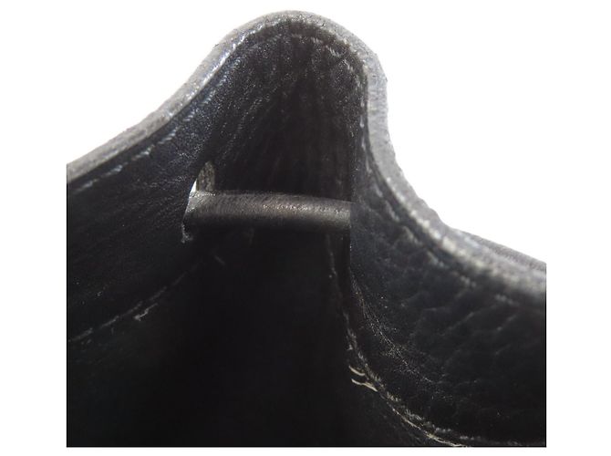 Céline Borsa a tracolla con coulisse in pelle nera Celine Nero - vista 12