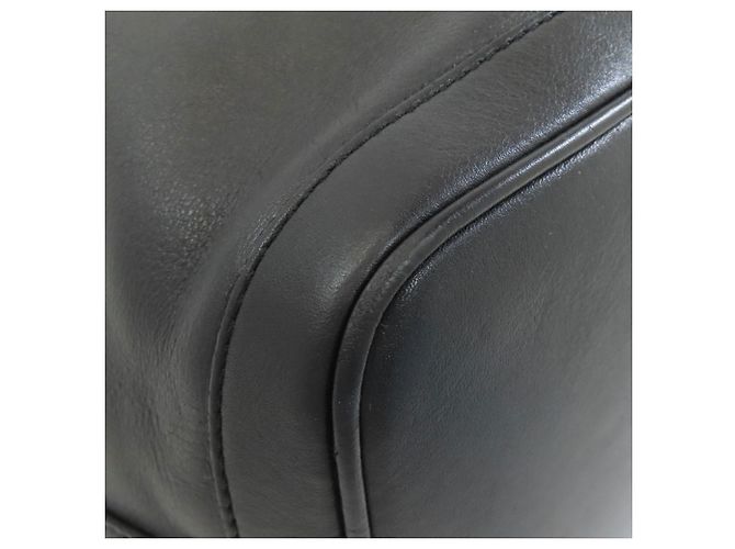 Céline Borsa a tracolla con coulisse in pelle nera Celine Nero - vista 22