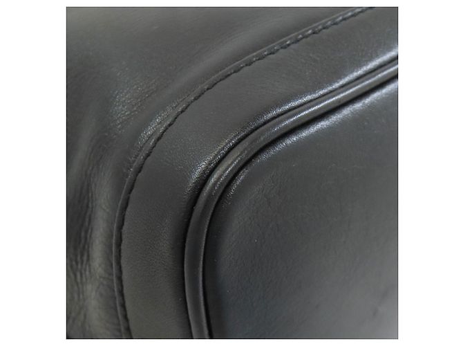 Céline Borsa a tracolla con coulisse in pelle nera Celine Nero - vista 24