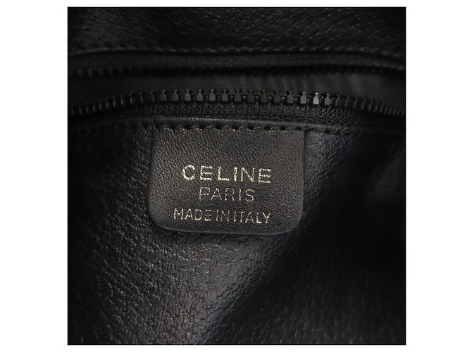 Céline Borsa a tracolla con coulisse in pelle nera Celine Nero - vista 6
