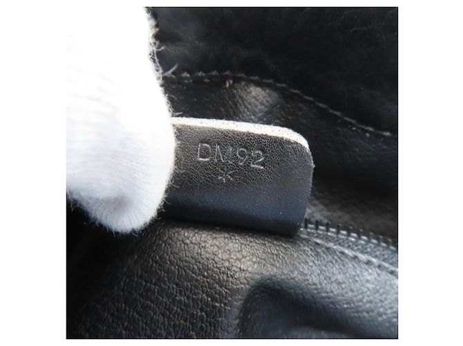 Céline Borsa a tracolla con coulisse in pelle nera Celine Nero - vista 7