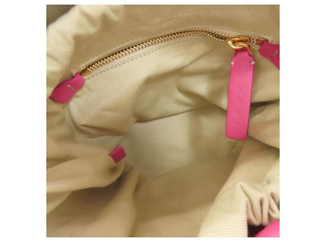 Borsa a secchiello Marni - Pelle di vitello rosa - vista 5