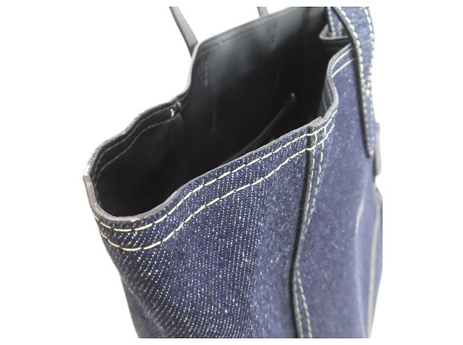Jimmy Choo Denim Tote Bag Blau Marineblau - Ansicht 11