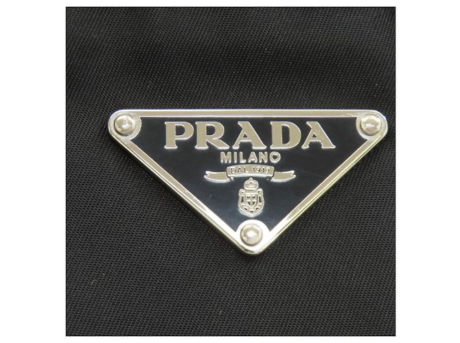 Borsa a tracolla in nylon nero Prada - vista 8