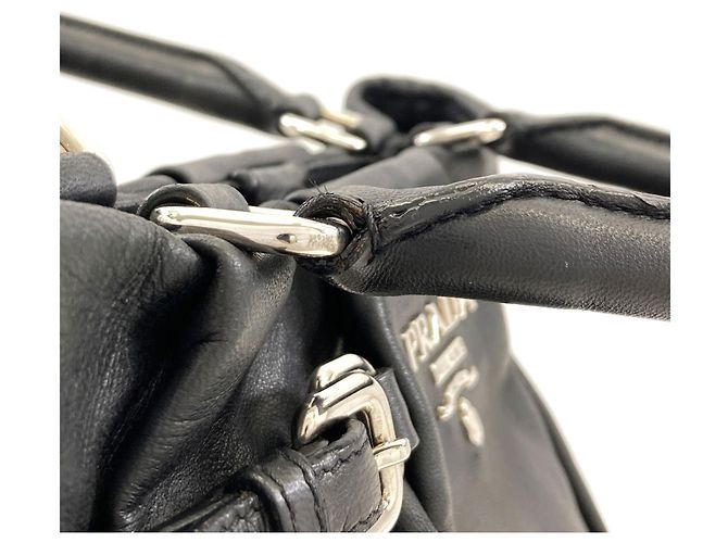 Borsa a 2 modi in pelle da donna Prada Nero - vista 16