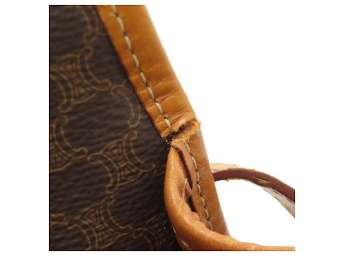 Céline Celine Macadam Leder Schultertasche Braun - Ansicht 13