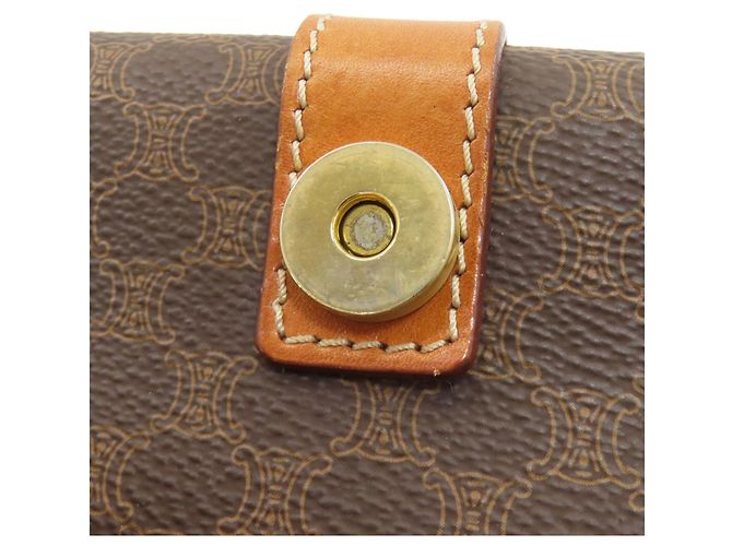 Céline Celine Macadam Leder Schultertasche Braun - Ansicht 17