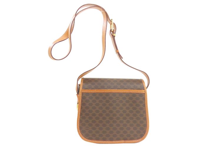 Céline Celine Macadam Leder Schultertasche Braun - Ansicht 2