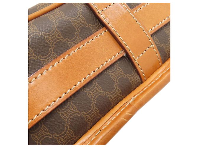 Céline Celine Macadam Leder Schultertasche Braun - Ansicht 20