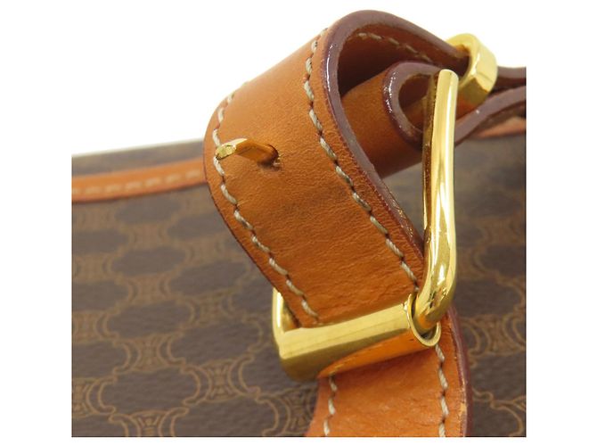 Céline Celine Macadam Leder Schultertasche Braun - Ansicht 22