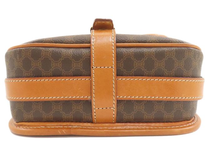Céline Celine Macadam Leder Schultertasche Braun - Ansicht 4