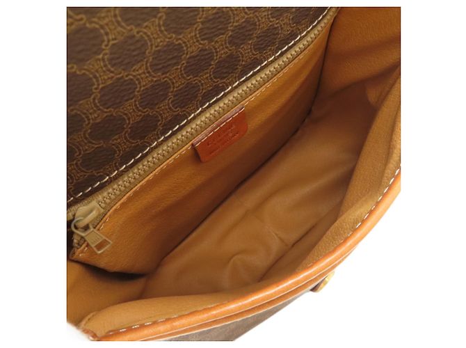 Céline Celine Macadam Leder Schultertasche Braun - Ansicht 5