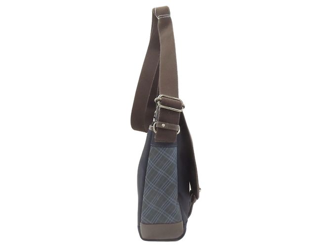 Borsa a tracolla Burberry Black Label Nero Blu navy - vista 3