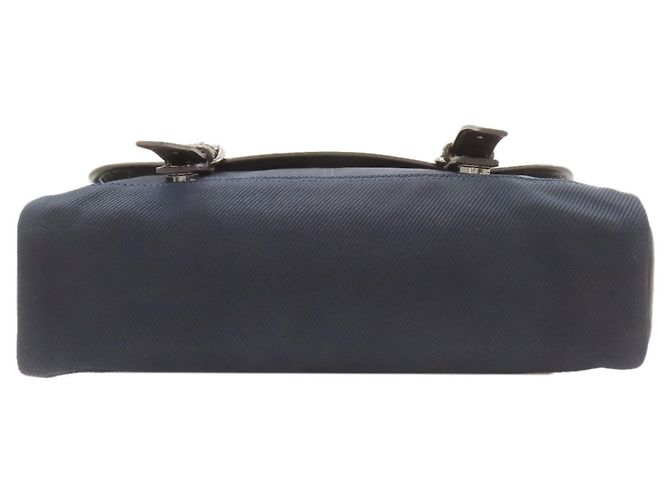 Borsa a tracolla Burberry Black Label Nero Blu navy - vista 4