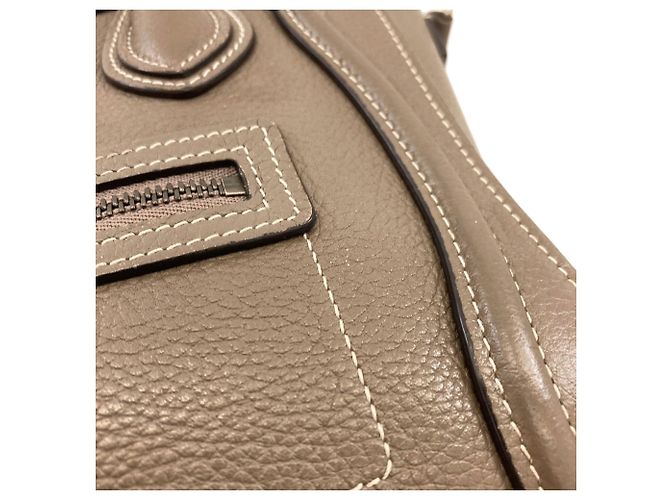 Céline Borsa Celine Luggage Nano 2-Way Grigio - vista 17