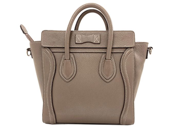 Céline Borsa Celine Luggage Nano 2-Way Grigio - vista 2