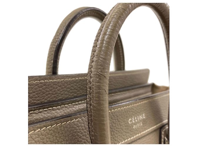 Céline Borsa Celine Luggage Nano 2-Way Grigio - vista 23