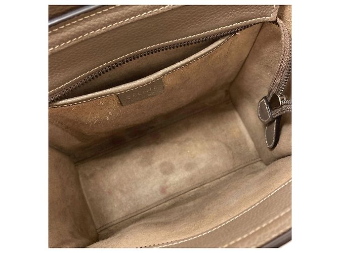 Céline Borsa Celine Luggage Nano 2-Way Grigio - vista 5