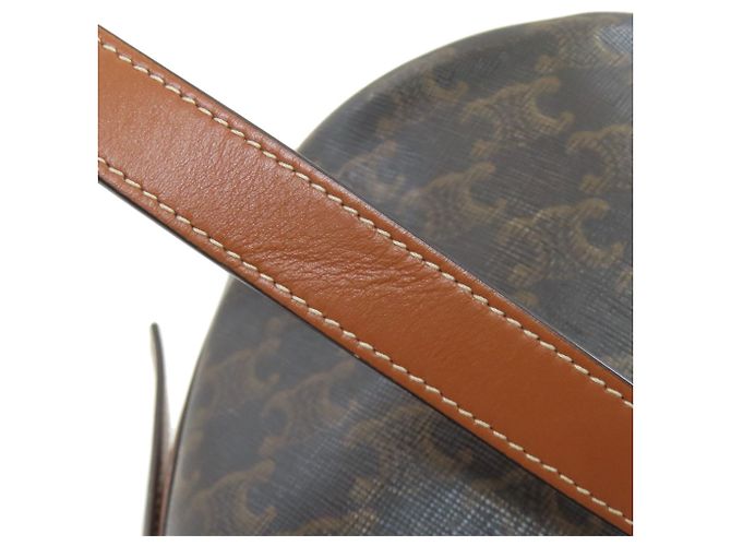 Céline Celine Triomphe Schultertasche Dunkelbraun - Ansicht 18