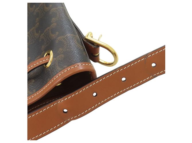 Céline Celine Triomphe Schultertasche Dunkelbraun - Ansicht 19