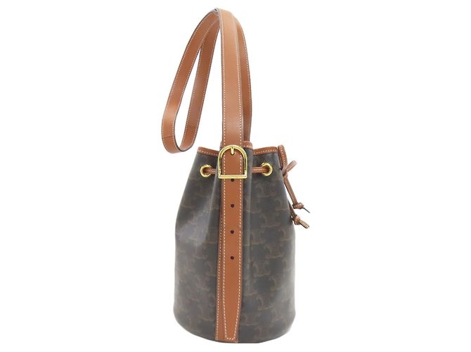 Céline Celine Triomphe Schultertasche Dunkelbraun - Ansicht 3