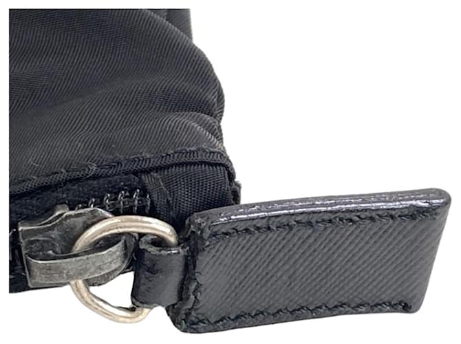 Borsa in nylon nero e pelle Prada - vista 15